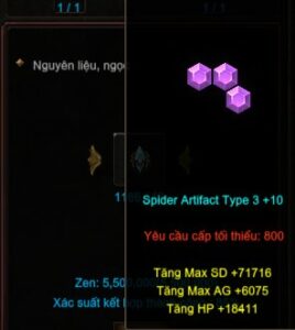Cập nhật về Artifact