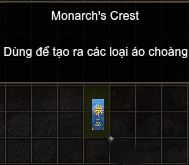 Hình ảnh nguyên liệu: Monarchs Crest để ép Áo Choàng